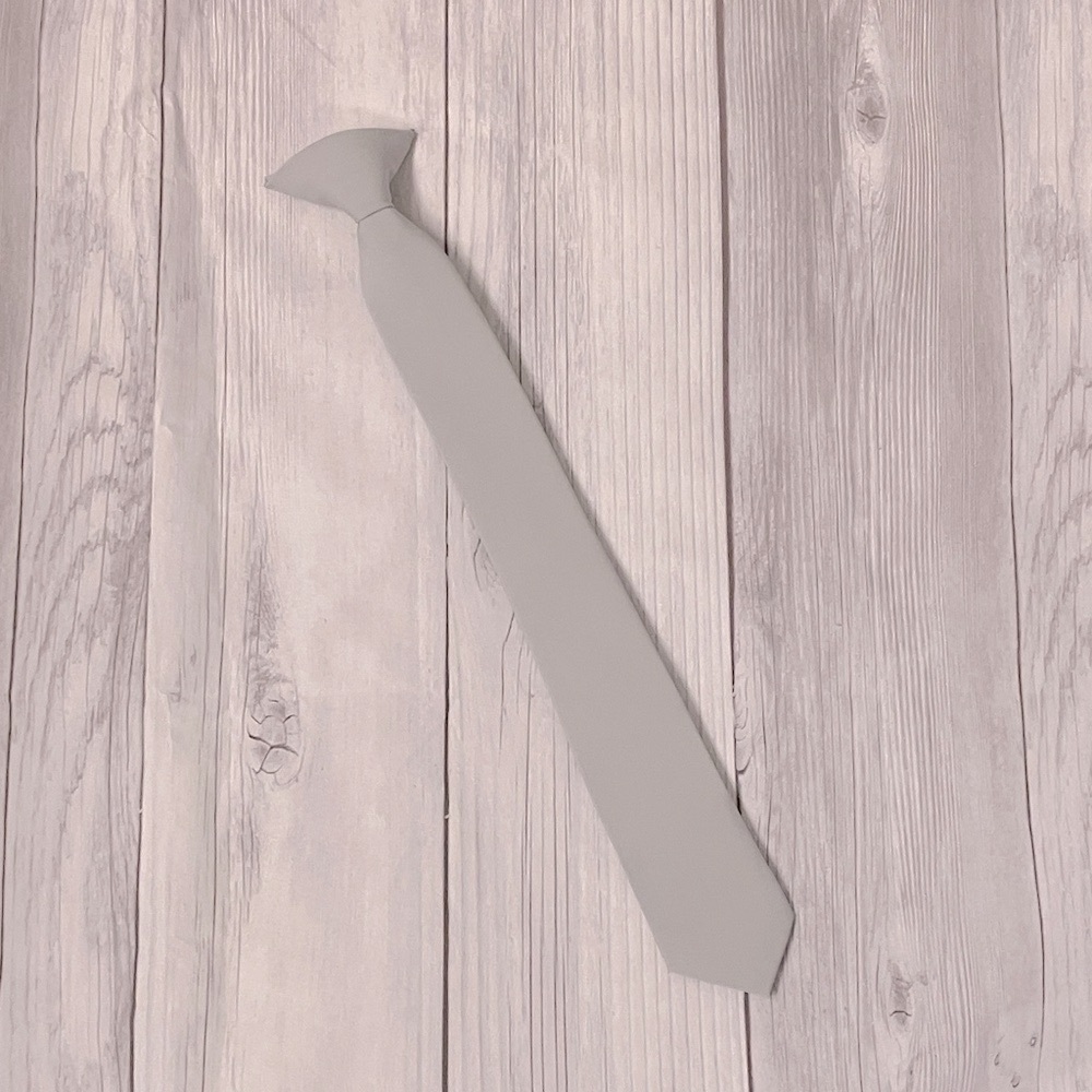 Boy’s Light Gray Clip-on Tie